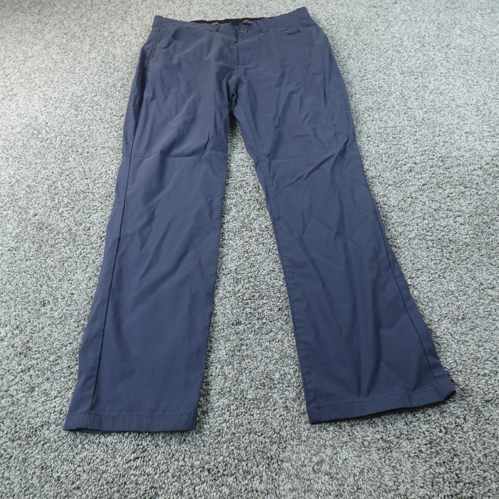 Eddie Bauer Pants Mens 34X30 Blue Chino Stretch Performance Outdoor Hiking Tech